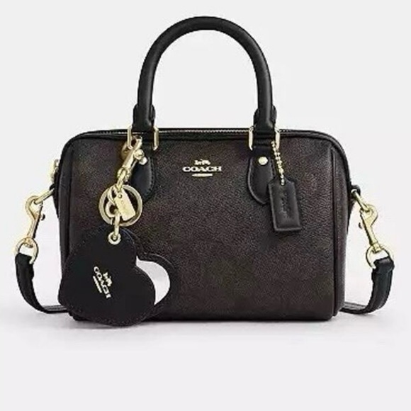 Coach Mini Rowan Crossbody Bag & Mirror Charm Set, New, Super Cute! - Picture 5 of 8